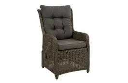 Verstelbare tuinstoel Dublin | Sweet Brown | Rond wicker