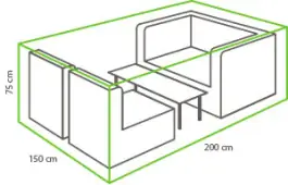 Outdoor Covers Loungeset beschermhoes | 200x150x75cm