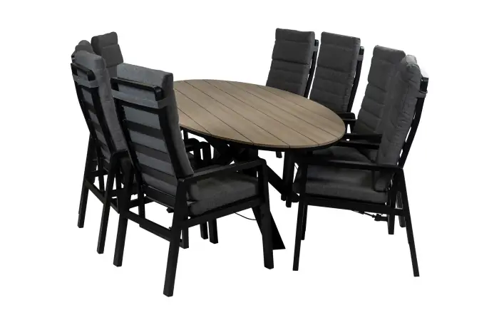 Berlijn-Cyprus-tuinset-tafel-wood-7-delig-polywood-280-4-seizoenen-tuinmeubelen