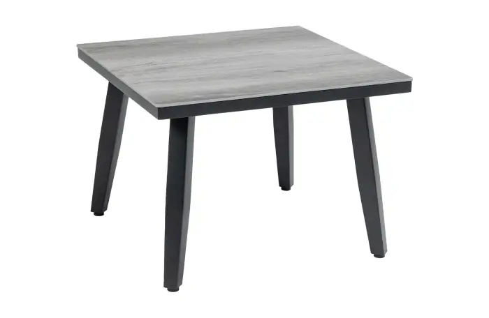 Mykonos-moderne-vierkante-bijzettafel-grijs-kunststof-aluminium-4 seizoenen Tuinmeubelen