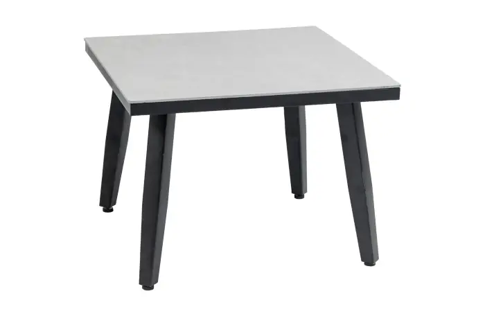 Mykonos vierkante bijzettafel betonlook 55x55cm - 4 Seizoenen Tuinmeubelen