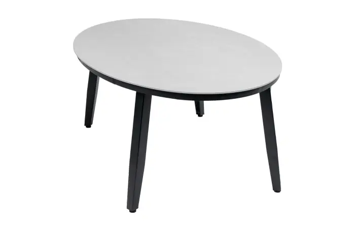 Ovale Bijzettafel Betonlook Mykonos-Normin