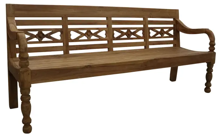 Stationsbank 4-zits | 200cm | Teakhout