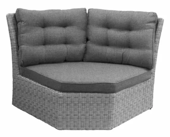 XL hoekelement-Dublin-Mystic Grey-Wicker-aluminium frame-grey loungekussens
