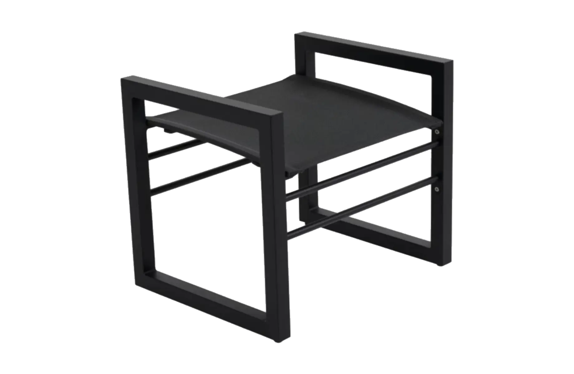 Hocker Vevi | Black | Aluminium & Textileen | Brafab